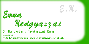 emma medgyaszai business card